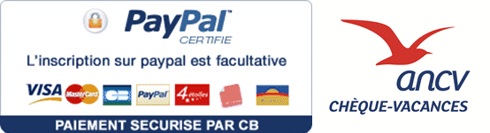 CB via Paypal et Chques-Vacances accepts